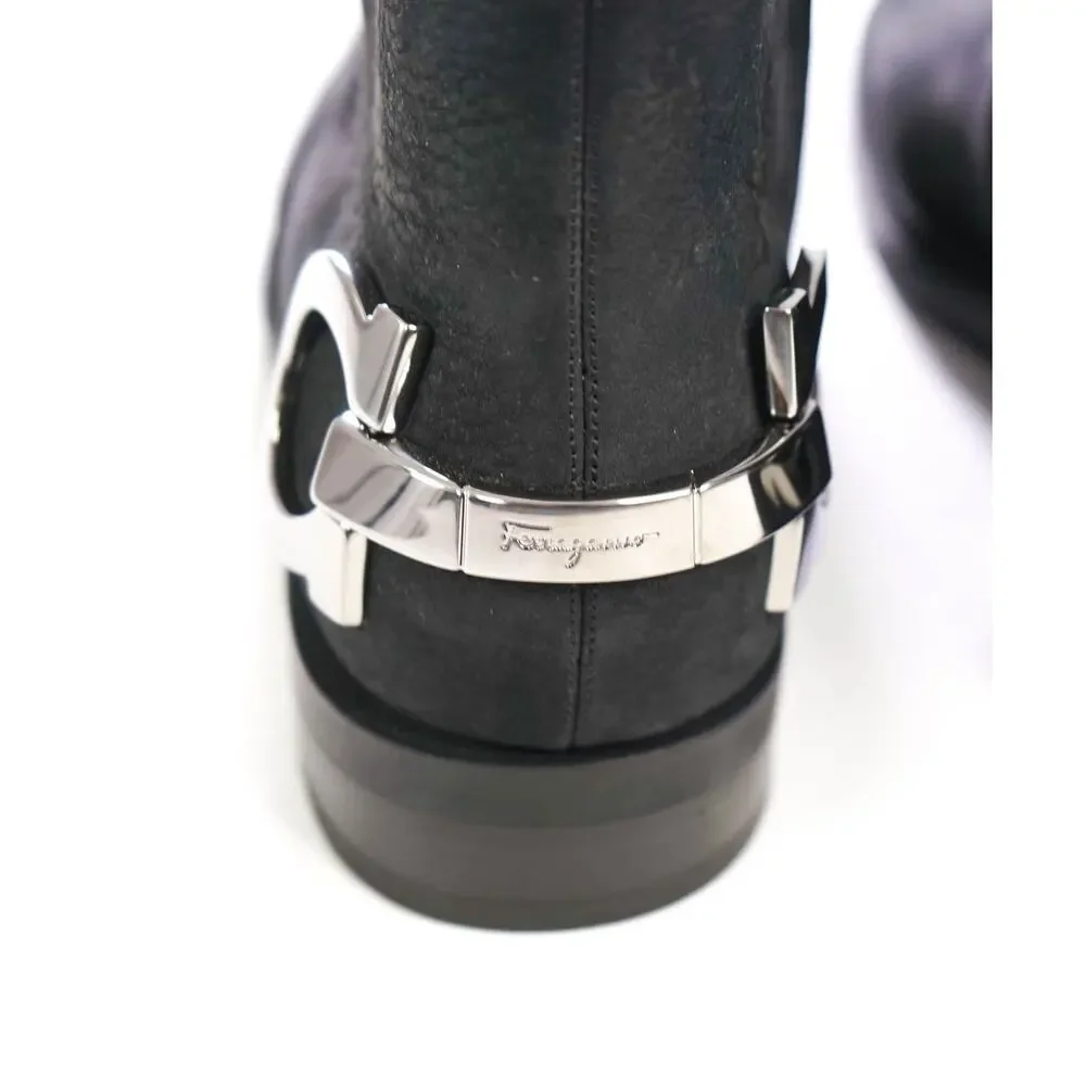 $1,290 FERRAGAMO - Black Suede 